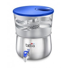 Deals, Discounts & Offers on Home & Kitchen - TTK Prestige Tattva 1.0 Steel 16-Liter Water Purifier (Blue)