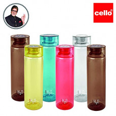 Deals, Discounts & Offers on Home & Kitchen - Cello H2O Premium Edition Plastic Bottle, 1 Litre, Set of 6, Multicolour