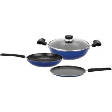 Deals, Discounts & Offers on Cookware - Renberg Blue Orchid Cookware Set(Aluminium, 4 - Piece)