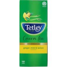 Deals, Discounts & Offers on Beverages - Tetley Ginger, Mint & Lemon Green Tea Bags Box(100 Bags)