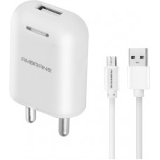 Deals, Discounts & Offers on Mobile Accessories - Ambrane AWC-38 With 1 m Sync & Charge USB Cable 2.1A Fast Mobile Charger(User Manual, Cable Included)