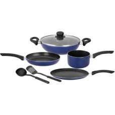 Deals, Discounts & Offers on Cookware - Renberg Orchid Induction Bottom Cookware Set(Aluminium, 7 - Piece)