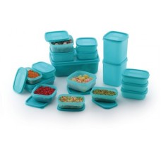 Deals, Discounts & Offers on Kitchen Containers - MASTERCOOK MASTERCOOK PP 18 PC COMBO PACKS - 7170 ml Polypropylene Grocery Container(Pack of 18, Green)