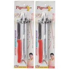 Deals, Discounts & Offers on Home & Kitchen - Pigeon Gas Lighter with Free Knife (Set of 2) (S.S)