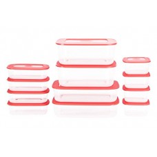 Deals, Discounts & Offers on Home & Kitchen - All Time Basic Plastic Container Set, 12-Pieces, Red