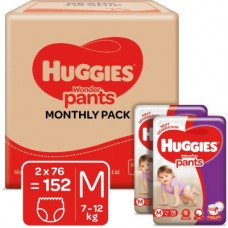 Deals, Discounts & Offers on Baby Care - Huggies Wonder Pants Diapers - M(152 Pieces)