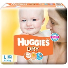 Deals, Discounts & Offers on Baby Care - Huggies New Dry Diapers - L(52 Pieces)