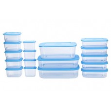 Deals, Discounts & Offers on Home & Kitchen - All Time Basic Plastic Container Set, 17-Pieces, Blue