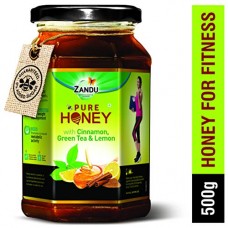Deals, Discounts & Offers on Grocery & Gourmet Foods - Zandu Pure Honey with Cinnamon, Green Tea and Lemon- 500g