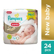 Deals, Discounts & Offers on  -  Pampers Premium Care Pants style Diapers, New Born size (24 count)