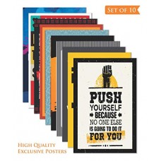 Deals, Discounts & Offers on  - Paper Plane Design Inspirational Wall Poster (45 cm x 30 cm x 2 cm, Set of 10)
