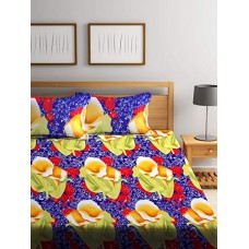 Deals, Discounts & Offers on  - Bombay Dyeing Double Bedsheet with 2 Pillow Covers - Blue