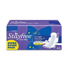 Deals, Discounts & Offers on Personal Care Appliances - Stayfree All Night XL Dry Max Cover Sanitary Napkins - 42 Pads (Super Saver Pack)
