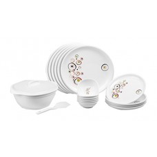 Deals, Discounts & Offers on Home & Kitchen - Signoraware Design-3 Round Dinner Set, 21-Pieces, White