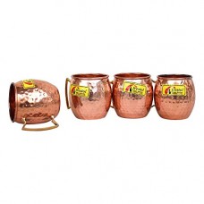 Deals, Discounts & Offers on Home & Kitchen - Frestol Copper Handmade Cups/Mugs Serveware, Tableware Having Capacity 450 ML- (Set of 4)