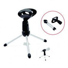Deals, Discounts & Offers on  - Clapbox Adjustable Metal Tripod Desktop Table Microphone Clip Holder Stand