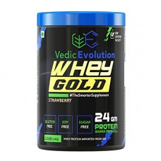 Deals, Discounts & Offers on Personal Care Appliances - Vedic Evolution Whey Protein Gold Xtreme 100% Whey Isolate and Concentrate - 1 kg (33 Servings, Strawberry)