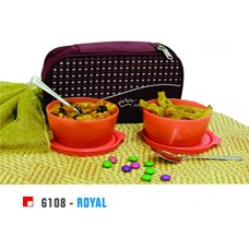 Deals, Discounts & Offers on Home & Kitchen - Princeware Royal Plastic Lunch Pack Set, 580ml/120mm, Set of 2, Assorted
