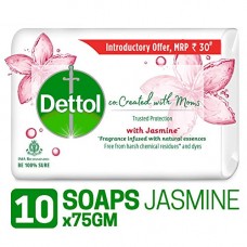 Deals, Discounts & Offers on Personal Care Appliances -  Dettol Jasmine Bathing Soap 75gm, Pack of 10 (Co-created with Moms)