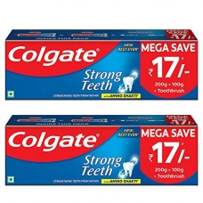 Deals, Discounts & Offers on Personal Care Appliances - Colgate Strong Teeth Anticavity Toothpaste with Amino Shakti - 300gm (Pack of 2)