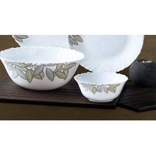 Deals, Discounts & Offers on  - LaOpala Diva Dusky Shades Desert Set (White),5 Pcs, Opal Glass, Serving Bowl Veg Bowl