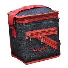 Deals, Discounts & Offers on  - GLEAM Navy Blue with Brown Lunch Bag