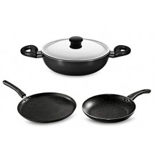 Deals, Discounts & Offers on Home & Kitchen - Butterfly Cordial Induction Base Non-Stick Aluminium Kitchen Set, 4-Pieces, Black