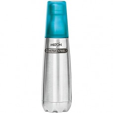Deals, Discounts & Offers on Home & Kitchen - Milton Vertex -500 Thermosteel Water Bottle with Unbreakable Blue Tumbler, 500 ml, Blue