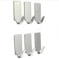 Deals, Discounts & Offers on Gardening Tools - RIANZ Rectangular Shape Small Stainless Steel Adhesive Hooks Wall Hooks Cloth Hooks - Load Capacity Upto 1.5 KG (Set of 30)