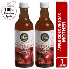 Deals, Discounts & Offers on Grocery & Gourmet Foods - DiSano Apple Cider Vinegar with Mother Vinegar, Raw, Unfiltered, Undiluted - 500 ml (2 x 500ml)