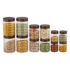 Deals, Discounts & Offers on Home & Kitchen - Steelo Plastic PET Container Set, 12-Pieces, Maroon (SOL124X3)