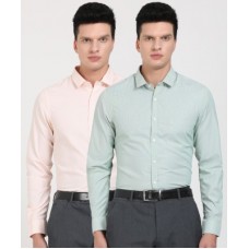 EXMen Checkered Formal Spread Shirt(Pack of 2) EXMen Checkered Formal Spread Shirt(Pack of 2)