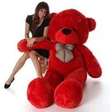 Click4deal Stuffed Soft Cotton Teddy (Red, 4 Feet) Click4deal Stuffed Soft Cotton Teddy (Red, 4 Feet)