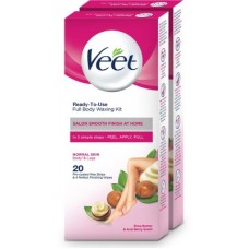 Veet Full Body Normal Skin Waxing Kit Strips(40, Set of 2) Veet Full Body Normal Skin Waxing Kit Strips(40, Set of 2)