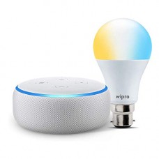 Deals, Discounts & Offers on  - Echo Dot (White) bundle with Wipro 9W smart white bulb