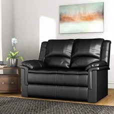 Deals, Discounts & Offers on  - Forzza Ryan 2 Seater Recliner Sofa Black PU