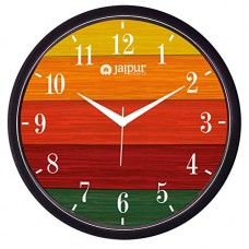 Deals, Discounts & Offers on  - JaipurCrafts 11-inch Wall Clock - Different Strokes (Ajanta Step Movement, Black Colored Frame)