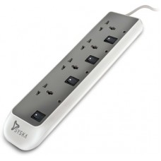 Deals, Discounts & Offers on  - Syska EBS 0402 Individual Switch 4 Socket Surge Protector(Grey)