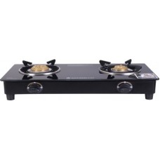 Deals, Discounts & Offers on  - Wonderchef Ruby Black 2 Burner Glass Glass Manual Gas Stove(2 Burners)
