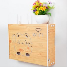 Wora WiFi Lucky Cat Wireless Router Storage Box Multimedia Wall Organizer Particle Board Wall Shelf(Number of Shelves - 2, Beige) Wora WiFi Lucky Cat Wireless Router Storage Box Multimedia Wall Organizer Particle Board Wall Shelf(Number of Shelves - 2, Beige)