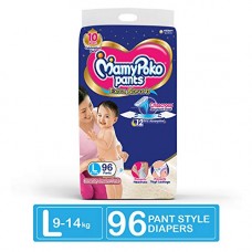 Deals, Discounts & Offers on  - MamyPoko Pants Extra Absorb Diapers Monthly Pack, Large (Pack of 96)