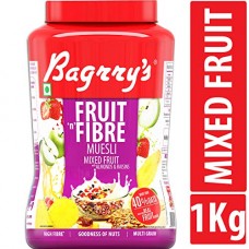 Deals, Discounts & Offers on Grocery & Gourmet Foods - Bagrry's Fruit N Fibre, Mixed Fruit Muesli, 1000 GM, Jar