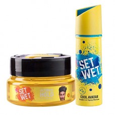 Deals, Discounts & Offers on Personal Care Appliances - Set Wet Ultimate Hold Hair Gel, 250 ml With Cool Avatar Deodorant Spray Perfume, 150 ml
