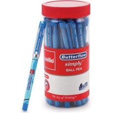 Deals, Discounts & Offers on  - Cello Butterflow Simply Ball Pen Jar Ball Pen(Pack of 25)