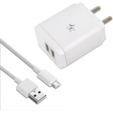 Deals, Discounts & Offers on Mobile Accessories - Flipkart SmartBuy Dual Port 3.1A Fast Charger with Charge & Sync USB Cable(White, Cable Included)