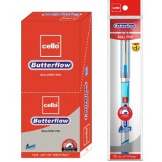 Deals, Discounts & Offers on  - Cello Butterflow Blue Ball Pen(Pack of 10)