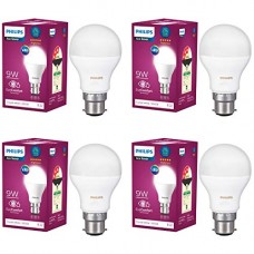Deals, Discounts & Offers on  - Philips Base B22 9-Watt LED Bulb (Pack of 4, White)