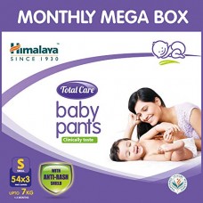 Deals, Discounts & Offers on  -  Himalaya Total Care Baby Pants Diapers Monthly Mega Box, Small (162 Count)