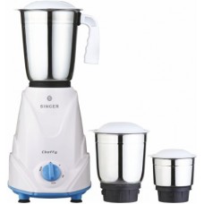 Deals, Discounts & Offers on Personal Care Appliances - Singer Chefy cheffy 500 W Mixer Grinder(White, 3 Jars)