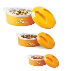 Deals, Discounts & Offers on Home & Kitchen - Milton Marvel Inner Steel Jr. Casserole Gift Set of 3, Yellow